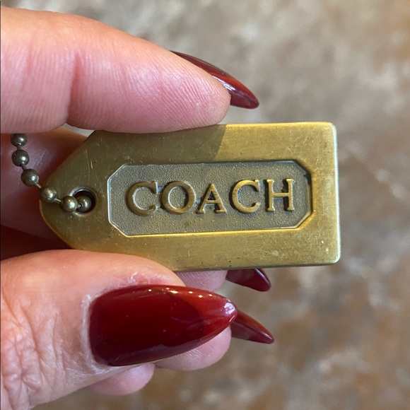 Coach Gold Tag Keychain - Picture 1 of 5